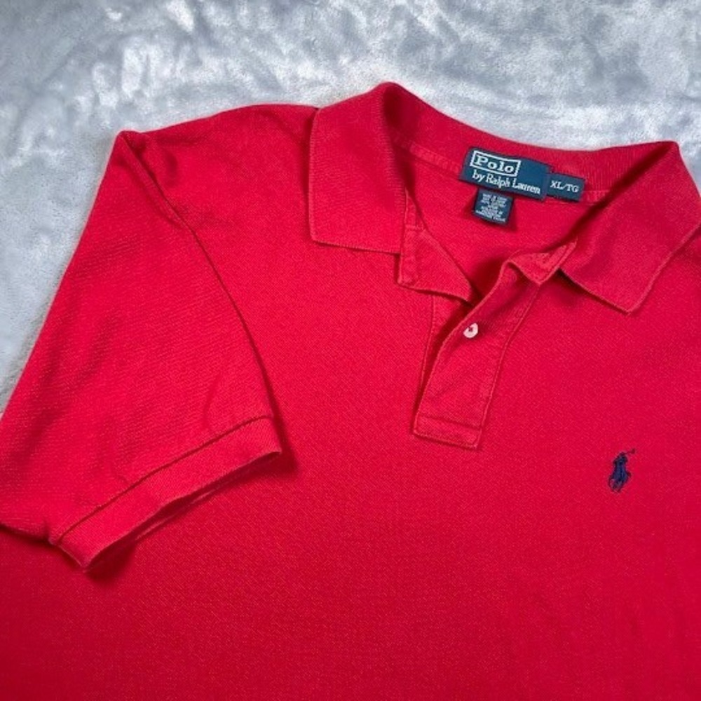 Polo by Ralph Lauren Red Men’s Polo Shirt with Navy Pony